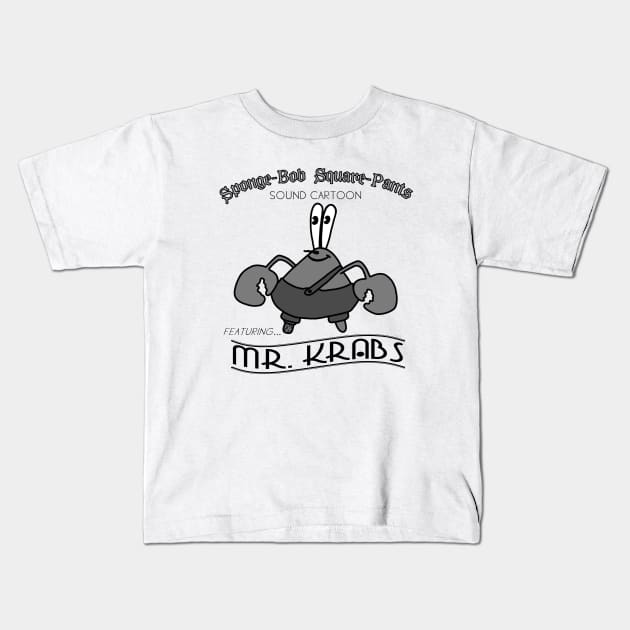 Vintage Mr. Krabs 3 Kids T-Shirt by NoirPineapple